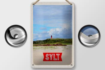 Panneau de voyage en étain, 12x18cm, île de Sylt, allemagne, Dunes 2