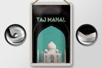 Signe de voyage en étain 12x18cm, signe de Culture inde asie Taj Mahal 2