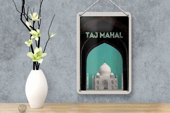 Signe de voyage en étain 12x18cm, signe de Culture inde asie Taj Mahal 4