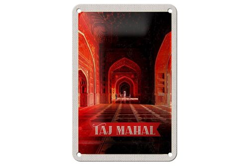 Blechschild Reise 12x18cm Indien Taj Mahal innen Flur Dekoration
