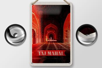 Panneau en étain voyage 12x18cm, décoration intérieure de couloir Taj Mahal indien 2