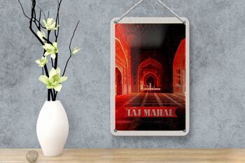 Panneau en étain voyage 12x18cm, décoration intérieure de couloir Taj Mahal indien 4