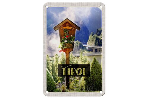 Blechschild Reise 12x18cm Tirol Österreich Jesus Christus Natur Schild