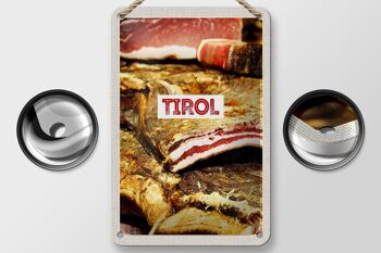Panneau de voyage en étain 12x18cm, panneau de viande séchée Tyrol autriche 2