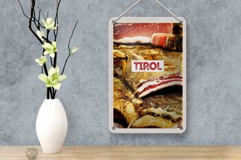 Panneau de voyage en étain 12x18cm, panneau de viande séchée Tyrol autriche 4