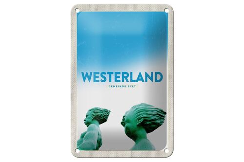 Blechschild Reise 12x18cm Westerland Urlaub Sylt Reisende Dekoration