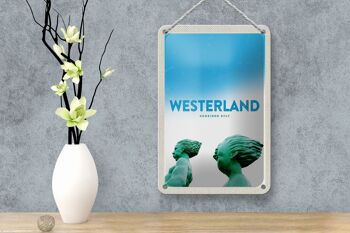 Panneau en étain voyage 12x18cm, décoration de voyage Westerland vacances Sylt 4