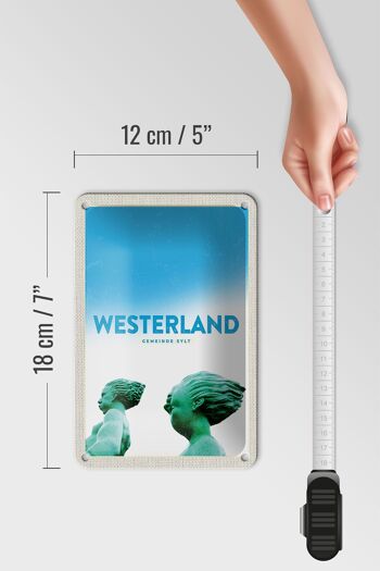 Panneau en étain voyage 12x18cm, décoration de voyage Westerland vacances Sylt 5