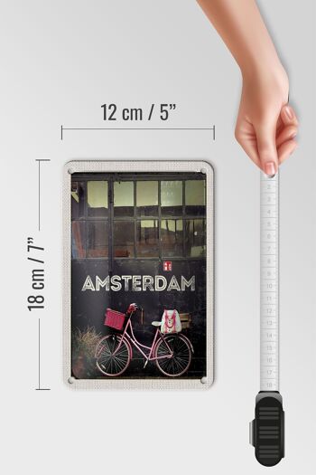 Panneau de voyage en étain 12x18cm, panneau de marche naturel pour vélo de ville d'amsterdam 5