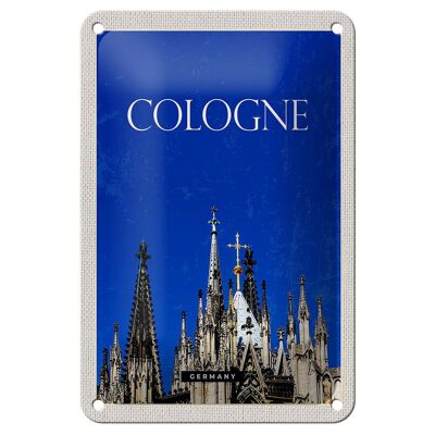 Blechschild Reise 12x18cm Köln Deutschland Kölner Dom Kirche Schild