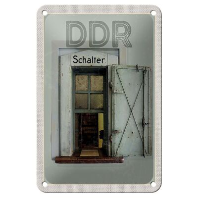 Targa in metallo da viaggio 12x18 cm Berlino Germania Segno della dittatura della RDT
