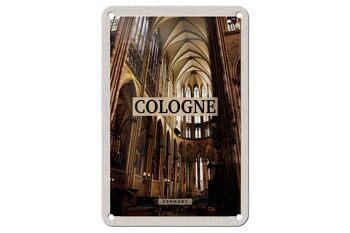 Panneau de voyage en étain, 12x18cm, église de Cologne, allemagne, cathédrale de l'intérieur 1