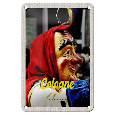 Blechschild Reise 12x18cm Köln Deutschland Karneval Verkleidung Schild