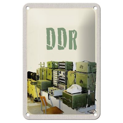 Blechschild Reise 12x18cm Berlin Deutschland DDR Telefon abhören Schild