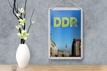 Panneau de voyage en étain, 12x18cm, Berlin, allemagne, tour de télévision, panneau DDR 4