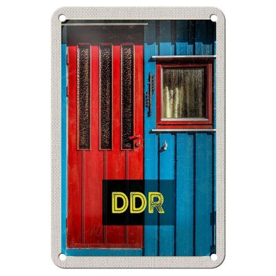 Blechschild Reise 12x18cm Berlin Deutschland Häuser DDR Krieg Schild