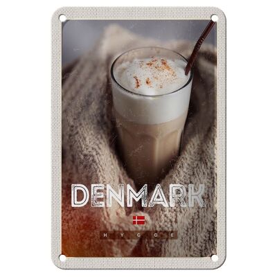 Targa in metallo da viaggio 12x18 cm Danimarca Copenhagen Wintertime Hygge Sign