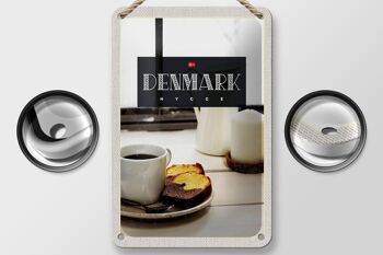 Panneau de voyage en étain, 12x18cm, danemark, café, gâteau en marbre, signe d'appartement 2