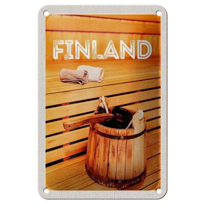 Cartel de chapa de viaje, 12x18cm, Dinamarca, Sauna, recreación, accesorios de Sauna, señal