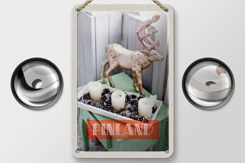 Panneau en étain voyage 12x18cm, cerf de finlande, décoration d'assiette de l'avent 2