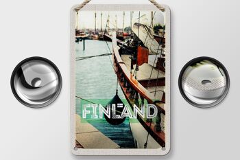 Panneau de voyage en étain 12x18cm, panneau de vacances en bateau de mer d'eau de finlande 2