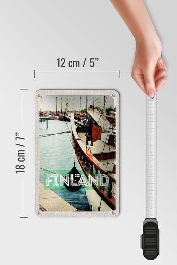 Panneau de voyage en étain 12x18cm, panneau de vacances en bateau de mer d'eau de finlande 5