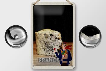 Plaque en tôle voyage 12x18cm France moule fromage tradition décoration 2