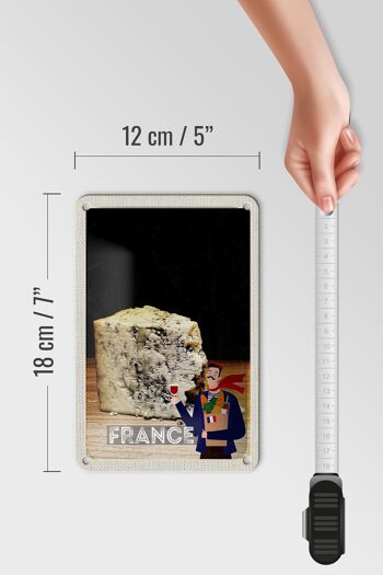 Plaque en tôle voyage 12x18cm France moule fromage tradition décoration 5