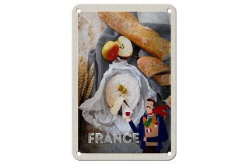 Panneau de voyage en étain, 12x18cm, France, Baguette, fromage, poire, Olive 1