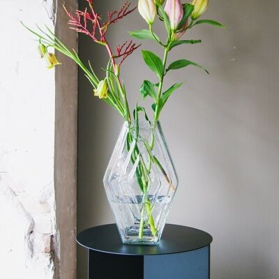 Vase grand, Infinite Hexagon, transparent