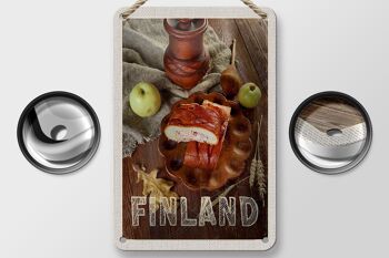 Signe de voyage en étain 12x18cm, signe de délicatesse de pomme de noël de finlande 2