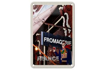 Panneau en étain voyage 12x18cm, décoration de Restaurant France, Fromagerie 1