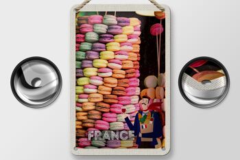 Panneau de voyage en étain, 12x18cm, France, bonbons, macarons, signe sucré 2