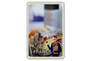 Panneau de voyage en étain 12x18cm, panneau de Production de fromage emmental en France 1