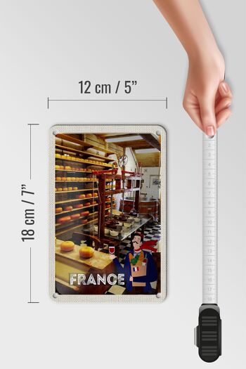 Panneau de voyage en étain 12x18cm, panneau de Production de Machine à fromage France 5