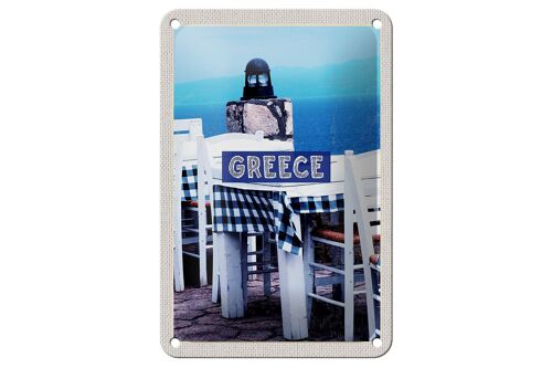 Blechschild Reise 12x18cm Greece Griechenland Restaurant Meer Schild