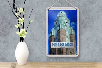 Panneau de voyage en étain 12x18cm, panneau d'architecture d'église d'Helsinki finlande 4