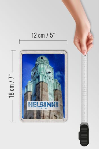Panneau de voyage en étain 12x18cm, panneau d'architecture d'église d'Helsinki finlande 5