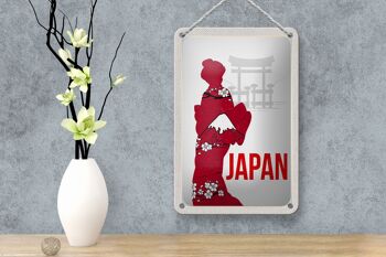 Panneau de voyage en étain 12x18cm, panneau de kimono traditionnel du japon et de l'asie 4