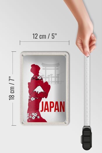 Panneau de voyage en étain 12x18cm, panneau de kimono traditionnel du japon et de l'asie 5