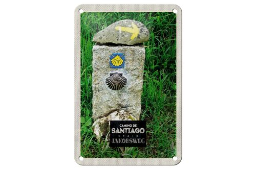 Blechschild Reise 12x18cm Spain Camino De Santiago Jakobsweg Schild