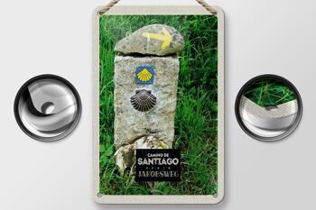 Panneau de voyage en étain, 12x18cm, espagne, Camino De Santiago, chemin de saint-jacques 2
