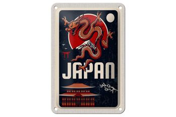 Signe de voyage en étain, 12x18cm, Architecture japonaise et asiatique, signe de voyage Dragon 1