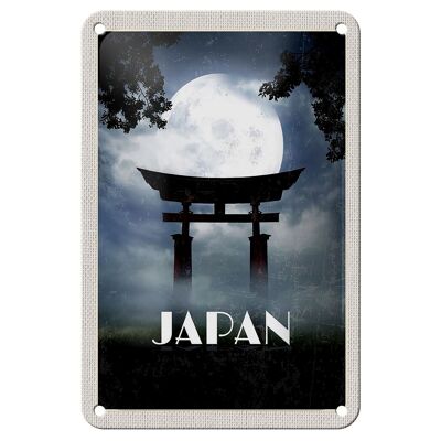 Tin sign travel 12x18cm Japan Shinto Miyajima culture religion sign