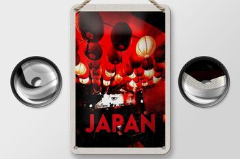 Panneau de voyage en étain 12x18cm, panneau de lanterne rouge pour Restaurant japonais et asiatique 2
