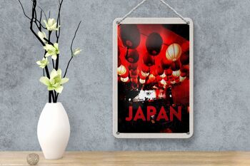 Panneau de voyage en étain 12x18cm, panneau de lanterne rouge pour Restaurant japonais et asiatique 4