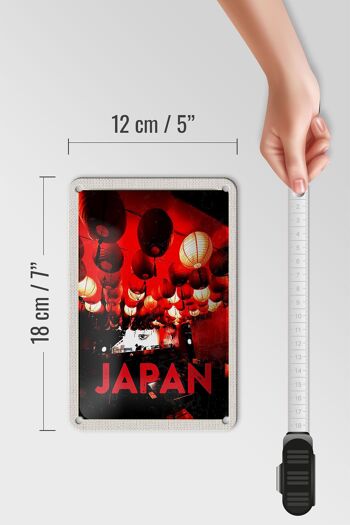 Panneau de voyage en étain 12x18cm, panneau de lanterne rouge pour Restaurant japonais et asiatique 5