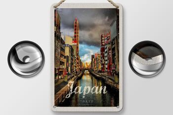 Signe de voyage en étain, 12x18cm, Tokyo, japon, asie, Destination de vacances, signe culturel 2