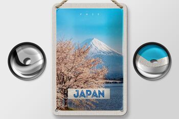 Panneau de voyage en étain, 12x18cm, japon, asie, neige, hiver, montagnes 2