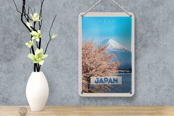 Panneau de voyage en étain, 12x18cm, japon, asie, neige, hiver, montagnes 4